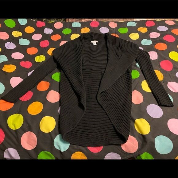 🌺3 for $30🌺Lucy & Laurel Black Open Front Sweater, size S. (S67) - Picture 1 of 3
